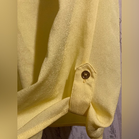 NWOT Ladies Yellow Calvin Klein Blouse - Picture 6 of 16